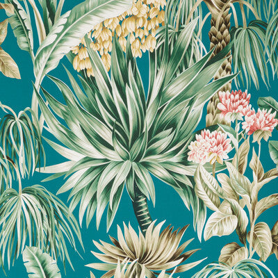 Caluya Paper - Lagoon Multi By Lee Jofa | Mindoro Wallpaper |Botanical & Floral  Wallcovering Print