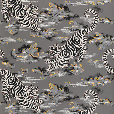 Bongol Paper - Charcoal Charcoal By Lee Jofa | Mindoro Wallcovering | Animal/Insects Wallcovering Print