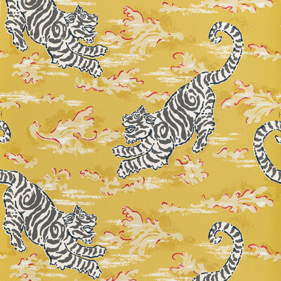 Bongol Paper - Citrine Chartreuse By Lee Jofa | Mindoro Wallcovering | Animal/Insects Wallcovering Print