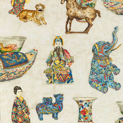 Tambelan Paper - Lacquer Multi By Lee Jofa | Mindoro Wallpaper |Animal/Insects Novelty Wallcovering Print