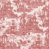 Pagoda Toile Paper - Garnet Red By Lee Jofa | Oscar De La Renta Iv | Chinoiserie Wallcovering Print