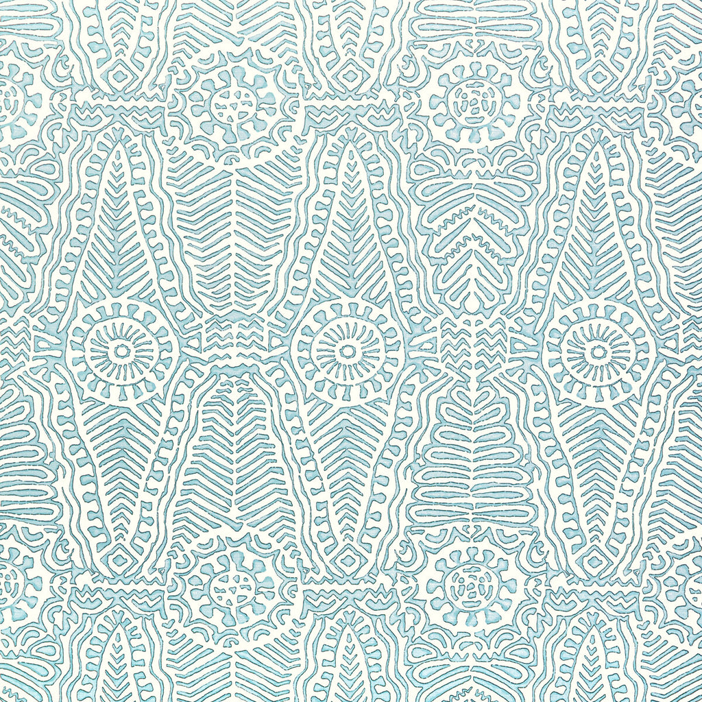 Drayton Paper - Aegean Turquoise By Lee Jofa | Avondale Wallpaper |Global Geometric Wallcovering Print