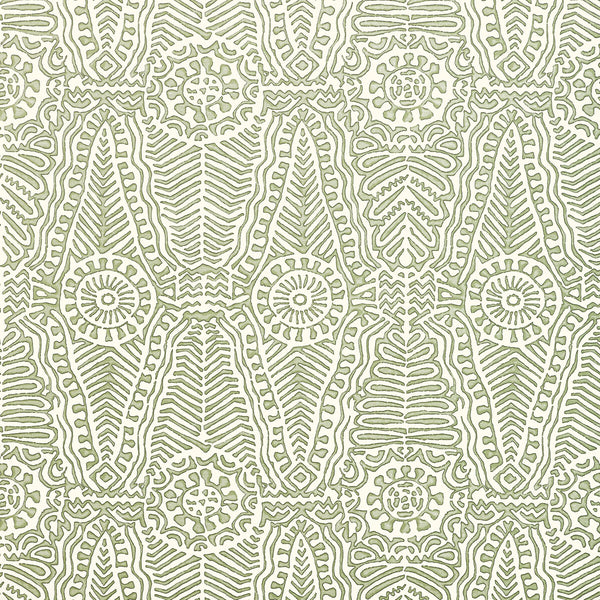 Drayton Paper - Moss Green By Lee Jofa | Avondale Wallcovering |Global Geometric Wallcovering Print
