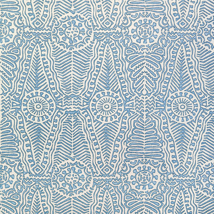 Drayton Paper - Denim Blue By Lee Jofa | Avondale Wallcovering |Global Geometric Wallcovering Print