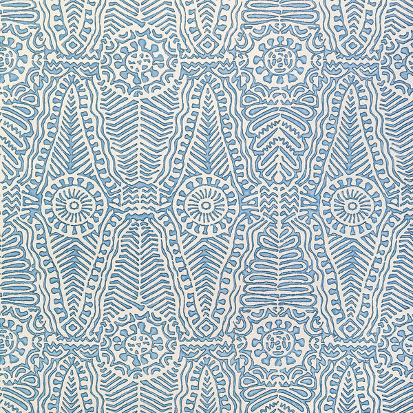 Drayton Paper - Denim Blue By Lee Jofa | Avondale Wallcovering |Global Geometric Wallcovering Print