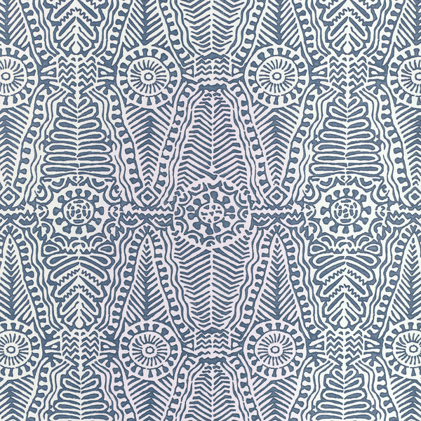 Drayton Paper - Indigo Indigo By Lee Jofa | Clare Wallcovering |Global Geometric Wallcovering Print