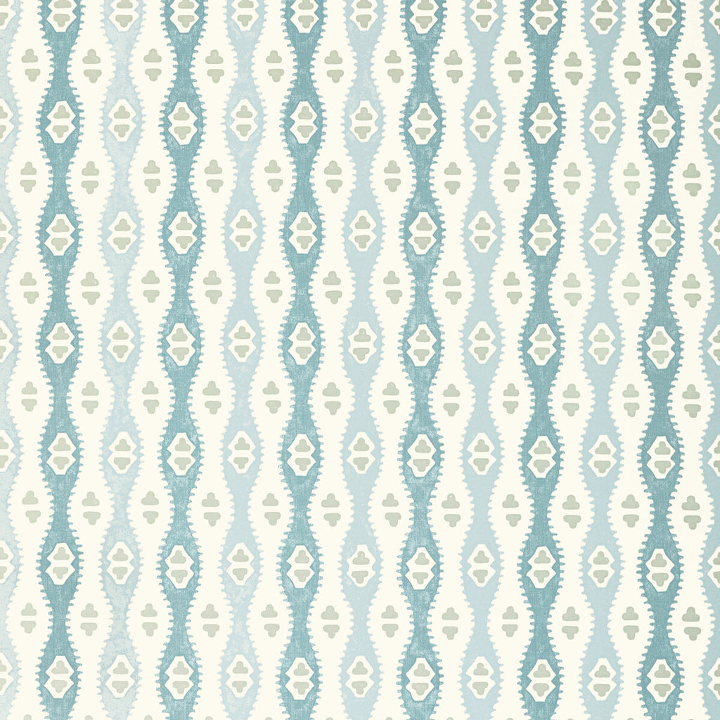 Elba Paper - Chambray Light Blue By Lee Jofa | Avondale Wallpaper |Global Geometric Wallcovering Print