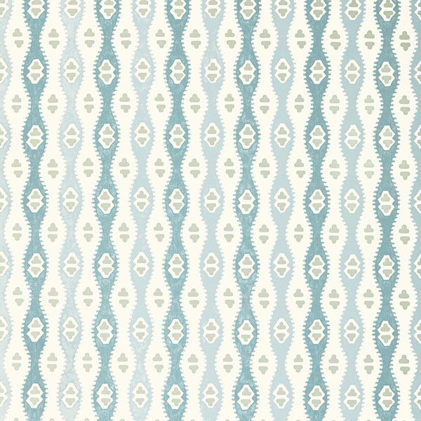Elba Paper - Chambray Light Blue By Lee Jofa | Avondale Wallpaper |Global Geometric Wallcovering Print