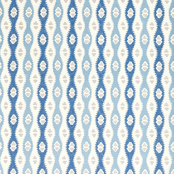 Elba Paper - Capri Blue By Lee Jofa | Avondale Wallcovering |Global Geometric Wallcovering Print