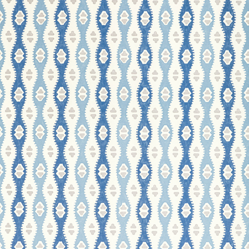 Elba Paper - Capri Blue By Lee Jofa | Avondale Wallpaper |Global Geometric Wallcovering Print