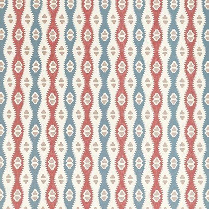 Elba Paper - Admiral Red By Lee Jofa | Avondale Wallcovering |Global Geometric Wallcovering Print
