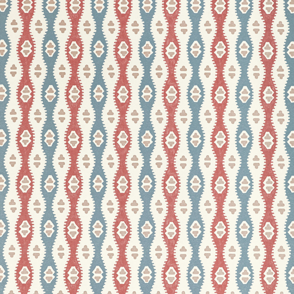 Elba Paper - Admiral Red By Lee Jofa | Avondale Wallpaper |Global Geometric Wallcovering Print