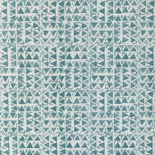 Yampa Paper - Mist Turquoise By Lee Jofa | Clare Wallcovering |Global Geometric Wallcovering Print