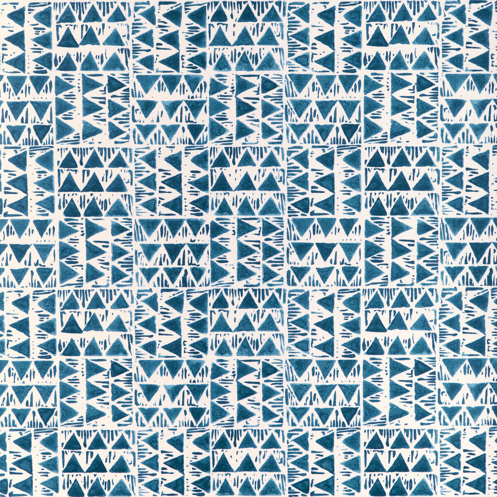 Yampa Paper - Bay Indigo By Lee Jofa | Clare Wallcovering |Global Geometric Wallcovering Print