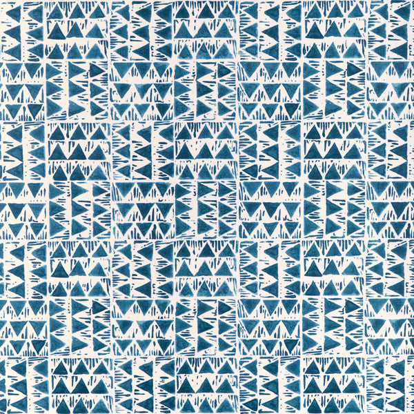 Yampa Paper - Bay Indigo By Lee Jofa | Clare Wallcovering |Global Geometric Wallcovering Print