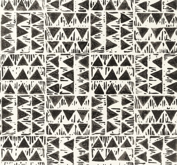 Yampa Paper - Smoke Charcoal By Lee Jofa | Breckenridge |Global Geometric Wallcovering Print