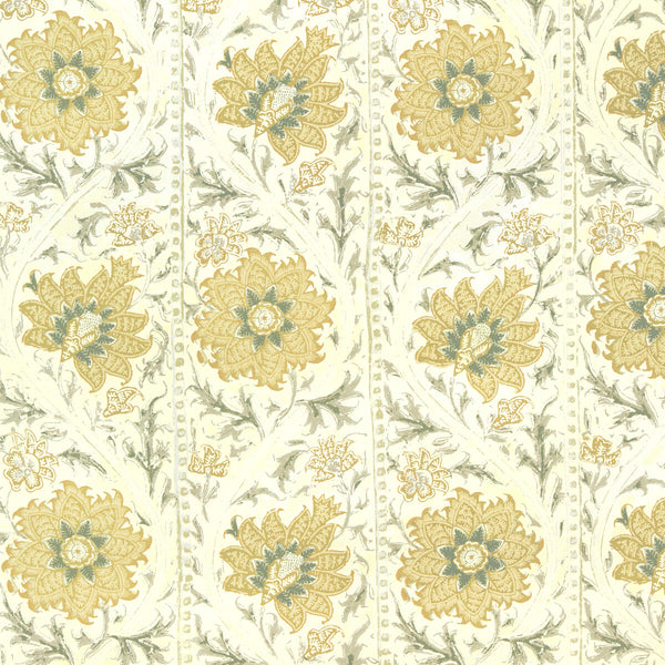 Calico Vine Wp - Marigold Gold By Lee Jofa | Sarah Bartholomew Wallcoverings |Botanical & Floral  Wallcovering Print