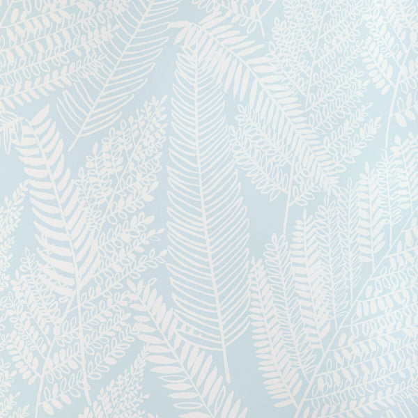 Carrick Paper - Aqua Light Blue By Lee Jofa | Bunny Williams Arcadia Wallcovering |Botanical & Floral  Wallcovering Print
