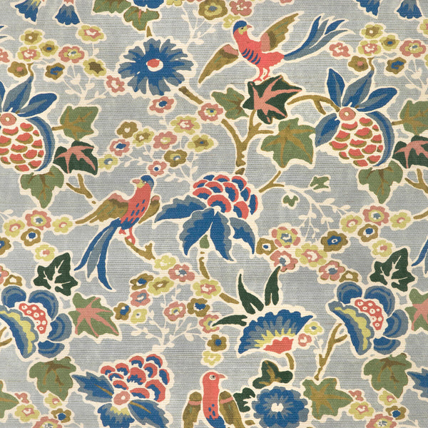 Posy Paper - Blue/Multi Blue By Lee Jofa | Garden Walk Wallcovering |Animal/Insects Botanical & Floral Wallcovering Print