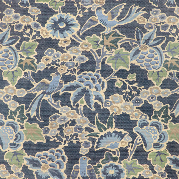 Posy Paper - Denim/Slate Dark Blue By Lee Jofa | Garden Walk Wallcovering |Animal/Insects Botanical & Floral Wallcovering Print