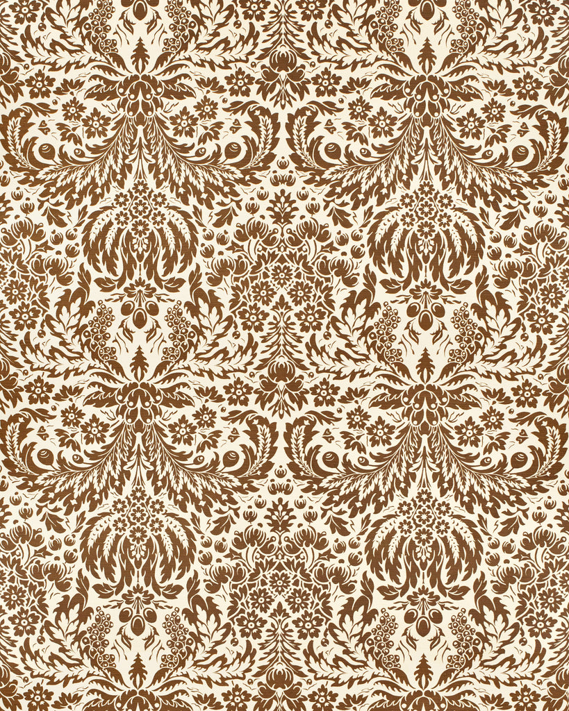 Damask Wp - Brown Wallcovering | Lee Jofa