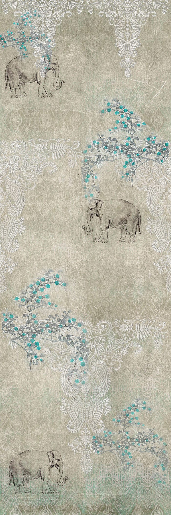 Cochin Teal, Panel Set Wallcoverings | Tres Tintas