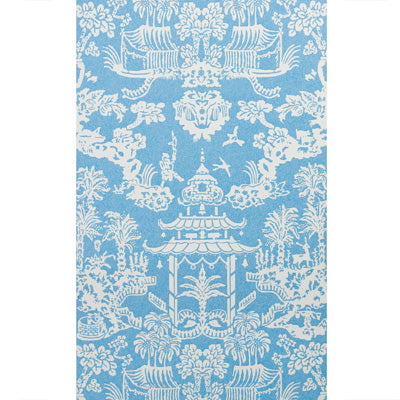 Lhasa Paper - Aqua Blue By Brunschwig & Fils |  | Chinoiserie Wallcovering Print