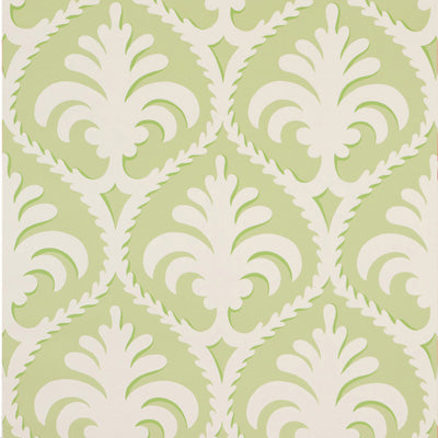 Samples and Purchasing available for Palmette - Green Green By Brunschwig & Fils |  | Toile Wallcovering Print at Designer Wallcoverings and Fabrics
