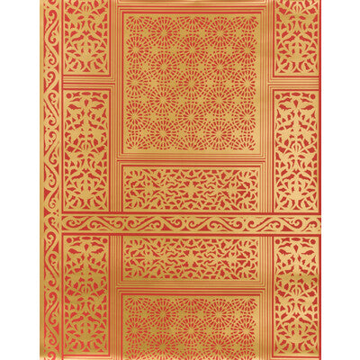 Samples and Purchasing available for Bombay - Grenadine Orange By Brunschwig & Fils | Volume 56 | Geometric Wallcovering Print at Designer Wallcoverings and Fabrics