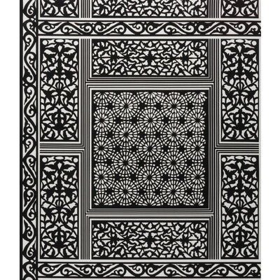 Bombay - Ebony Black By Brunschwig & Fils | Volume 56 | Geometric Wallcovering Print