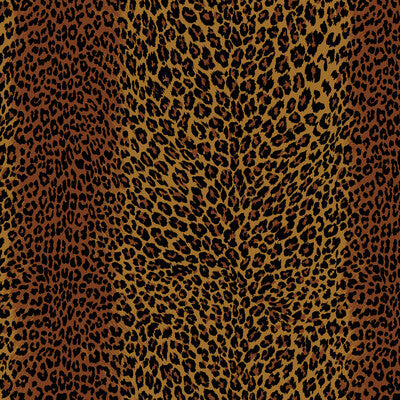 Leopard - Chocolate Brown By Brunschwig & Fils | Madeleine Castaing |Animal/Insects Animal Skins Wallcovering Print