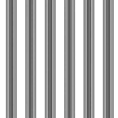Rayure Lione - Grey By Brunschwig & Fils | Madeleine Castaing | Stripes Wallcovering Print