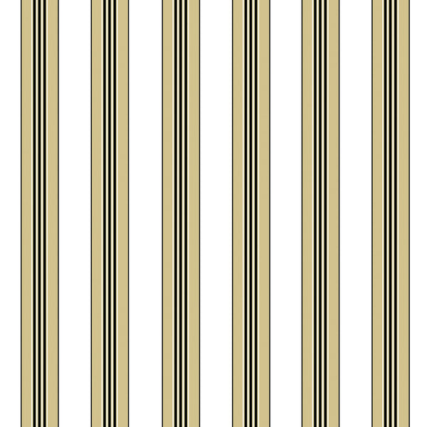 Rayure Lione - Beige Khaki By Brunschwig & Fils | Madeleine Castaing | Stripes Wallcovering Print