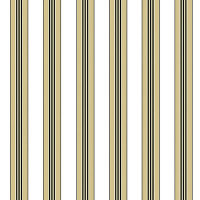 Rayure Lione - Beige Khaki By Brunschwig & Fils | Madeleine Castaing | Stripes Wallcovering Print