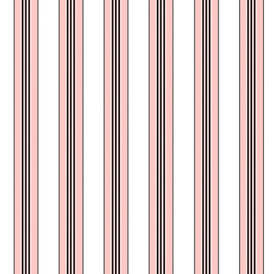Rayure Lione - Rose Pink By Brunschwig & Fils | Madeleine Castaing | Stripes Wallcovering Print