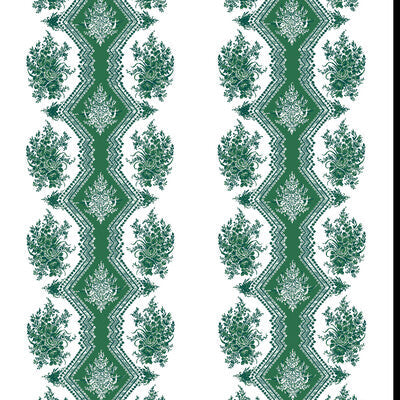 Coppelia - Emerald Green By Brunschwig & Fils | Madeleine Castaing | Botanical & Floral Wallcovering Print