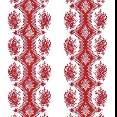 Samples and Purchasing available for Coppelia - Red Red By Brunschwig & Fils | Madeleine Castaing | Botanical & Floral Wallcovering Print at Designer Wallcoverings and Fabrics