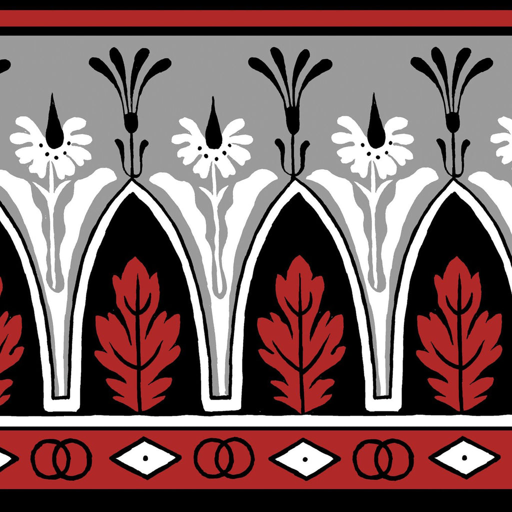 Lola Montez Bdr - Red By Brunschwig & Fils | Madeleine Castaing | Borders Wallcovering Print