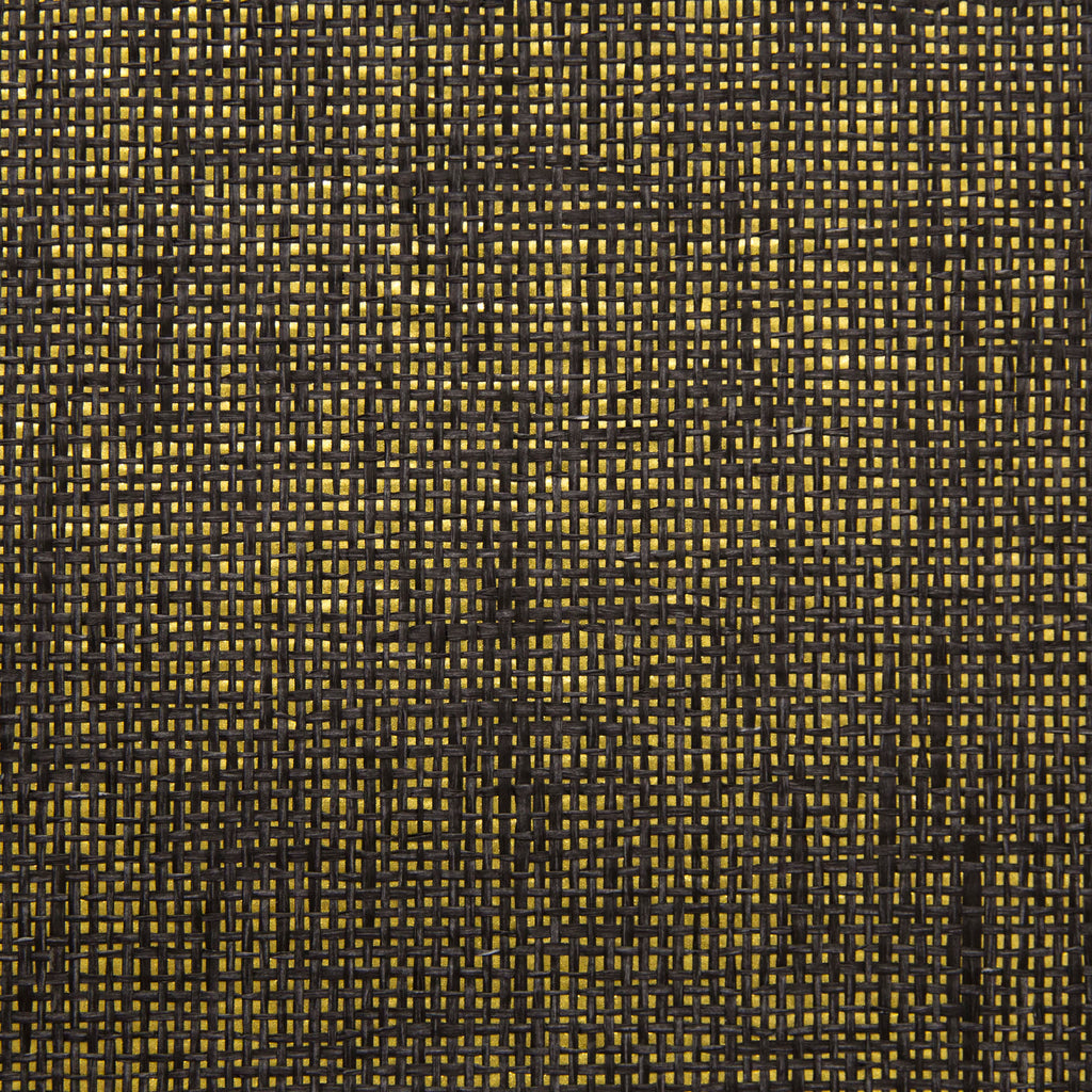Ino - Black Gold Brown By Brunschwig & Fils | Solid Wallcovering Grasscloth