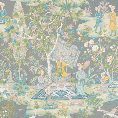 Lodi Garden - Grey Multi By Brunschwig & Fils | Volume 57 | Botanical & Floral Wallcovering Print