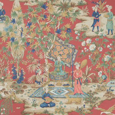 Lodi Garden - Red Multi By Brunschwig & Fils | Volume 57 | Botanical & Floral Wallcovering Print
