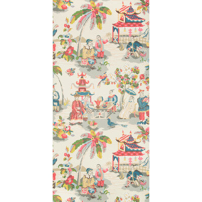 Xian - Prussian/Red Multi By Brunschwig & Fils | Volume 57 | Figurative Wallcovering Print