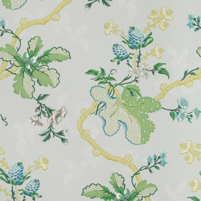 Samples and Purchasing available for Fabriano - Grey Multi By Brunschwig & Fils | Volume 57 | Botanical & Floral Wallcovering Print at Designer Wallcoverings and Fabrics
