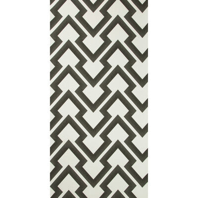 Lightning Bolt - Charcoal By Brunschwig & Fils | Volume 57 | Geometric Wallcovering Print