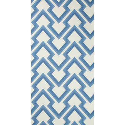 Samples and Purchasing available for Lightning Bolt - Blue Blue By Brunschwig & Fils | Volume 57 | Geometric Wallcovering Print at Designer Wallcoverings and Fabrics