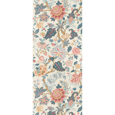 Nizam - Red/Blue Multi By Brunschwig & Fils | Volume 57 | Botanical & Floral Wallcovering Print