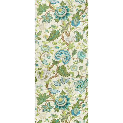 Nizam - Spring/Aqua Multi By Brunschwig & Fils | Volume 57 | Botanical & Floral Wallcovering Print