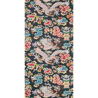 Ming Dragon - Indigo Multi By Brunschwig & Fils | Summer Palace Wallcoverings | Chinoiserie Wallcovering Print