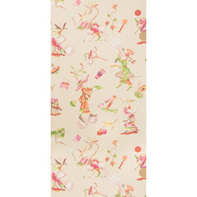 Cirque Chinois - Pink Multi By Brunschwig & Fils | Summer Palace Wallcoverings |Chinoiserie Novelty Wallcovering Print