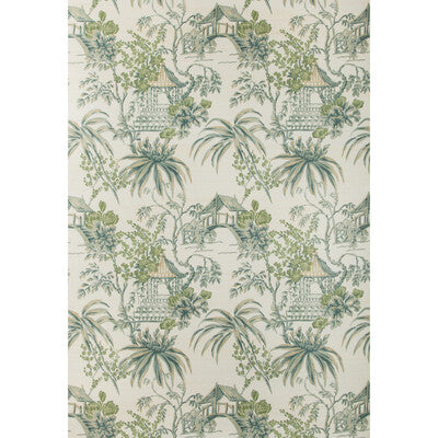 Tongli - Lagoon Turquoise By Brunschwig & Fils | Summer Palace Wallcoverings |Chinoiserie Botanical & Floral Wallcovering Print
